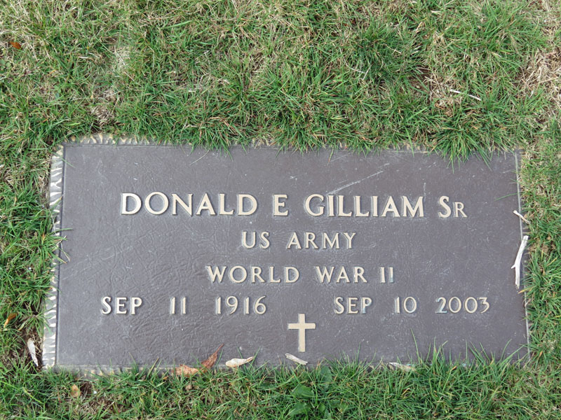 Donald Gilliam Veteran monument