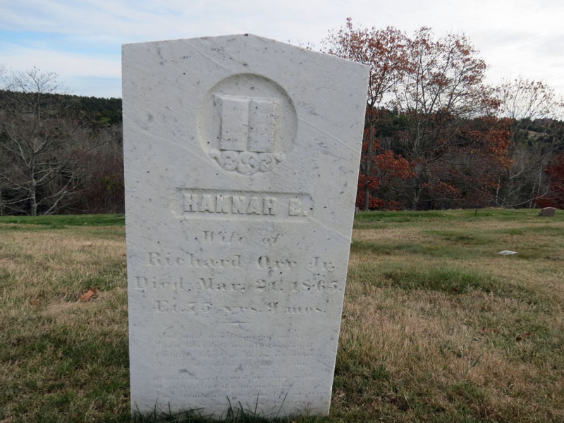 Hannah B. Orr monument