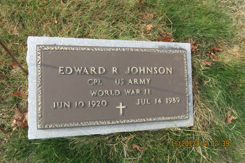 Edward Johnson vetran monument