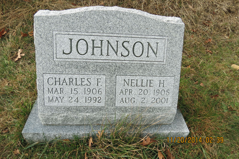Charles and Nellie Johnson monument
