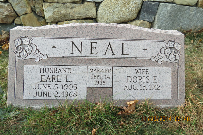 Earl and Doris Neal monument