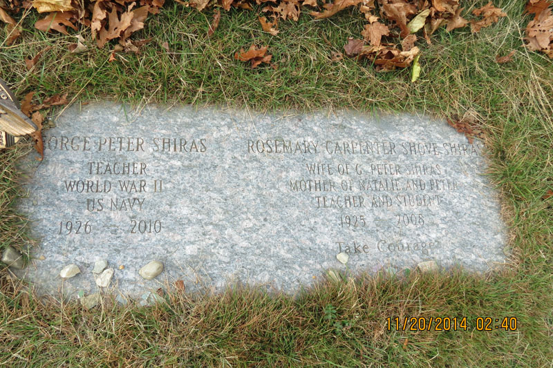 Peter and Rosemary Shiras memorial