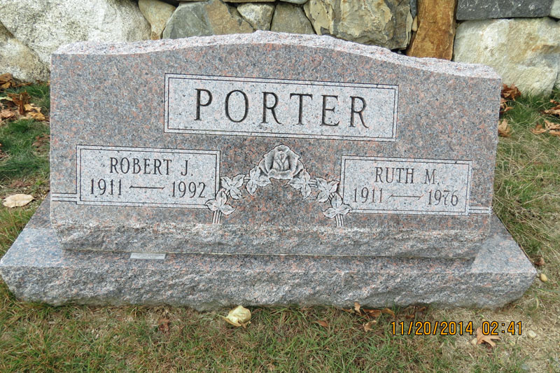 Ruth and Robert Porter memorial