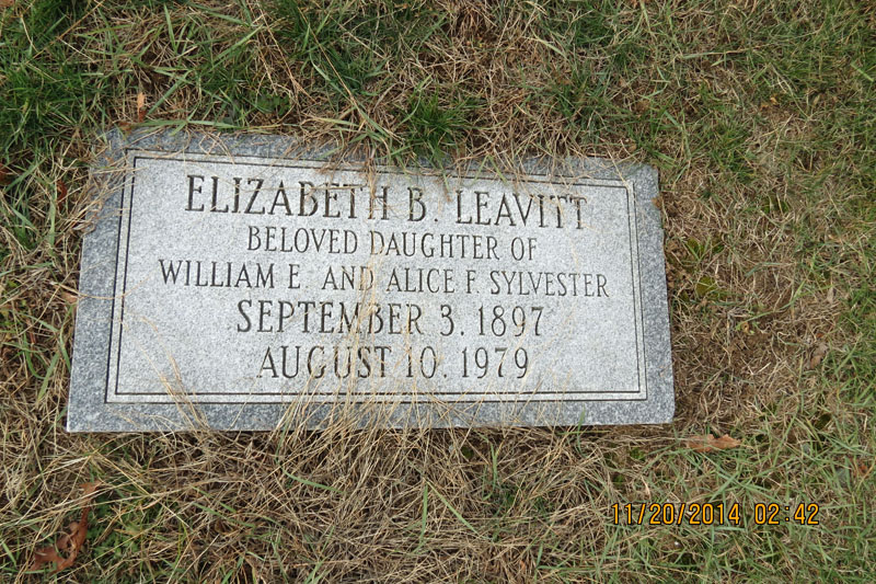 Elizabeth B. Leavitt monument