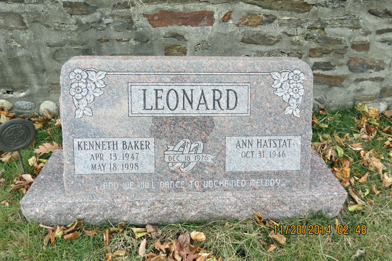 Ann Hatstat Leonard monument