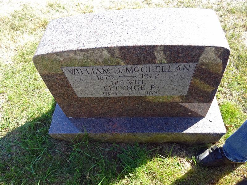 William and Eltynge McClellan monument