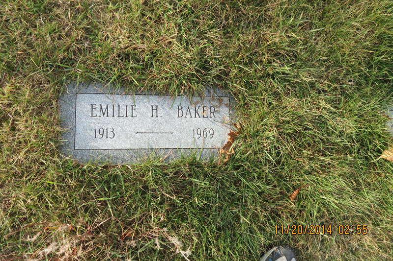 Emiliy H. Baker monument