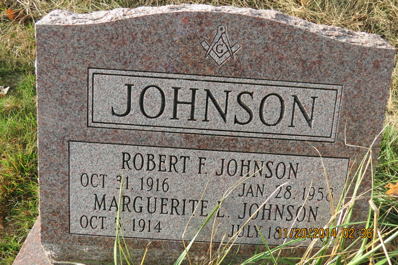 Robert and Marguerite Johnson monument