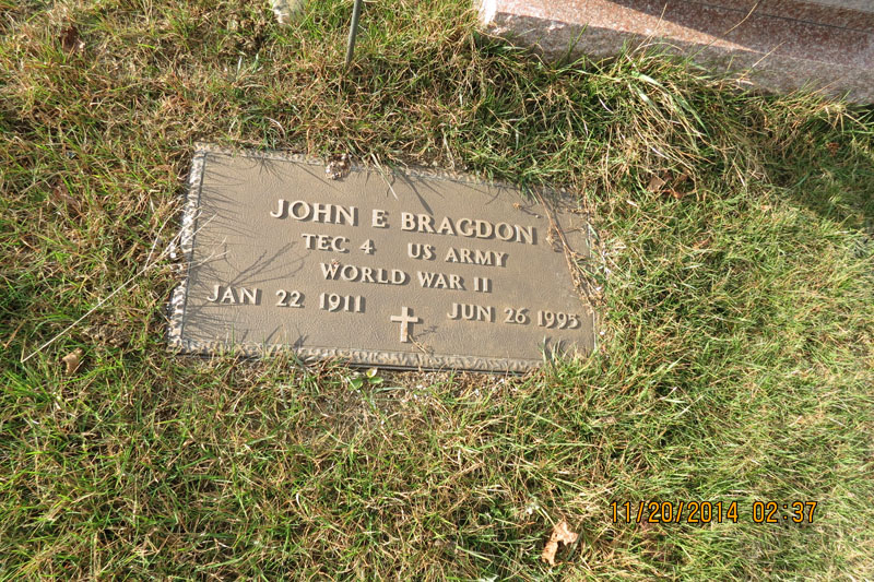 John Bragdon veteran monument