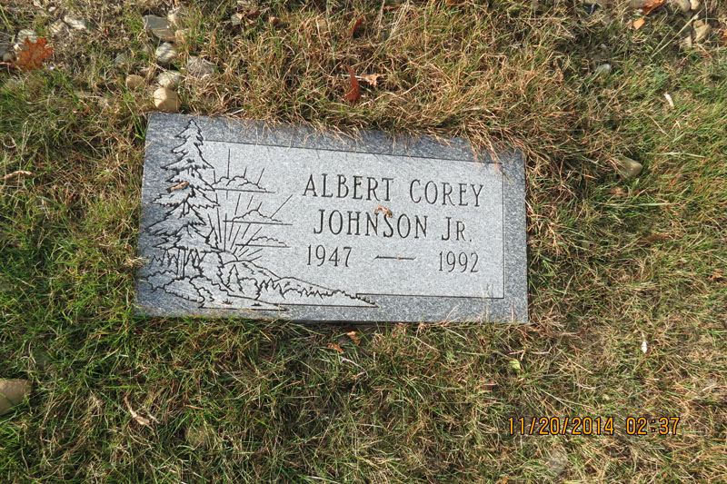 Albert Corey Johnson, Jr. monument