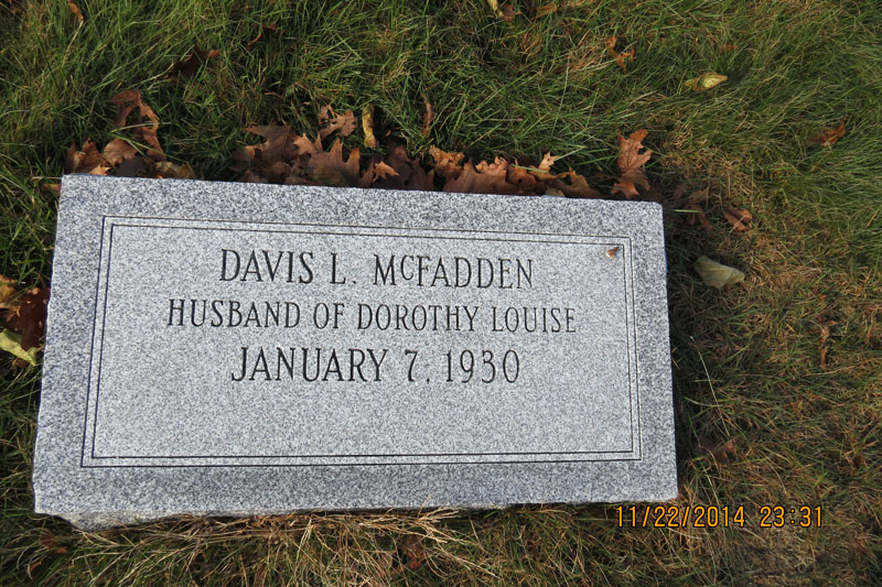 Davis L. McFadden monument