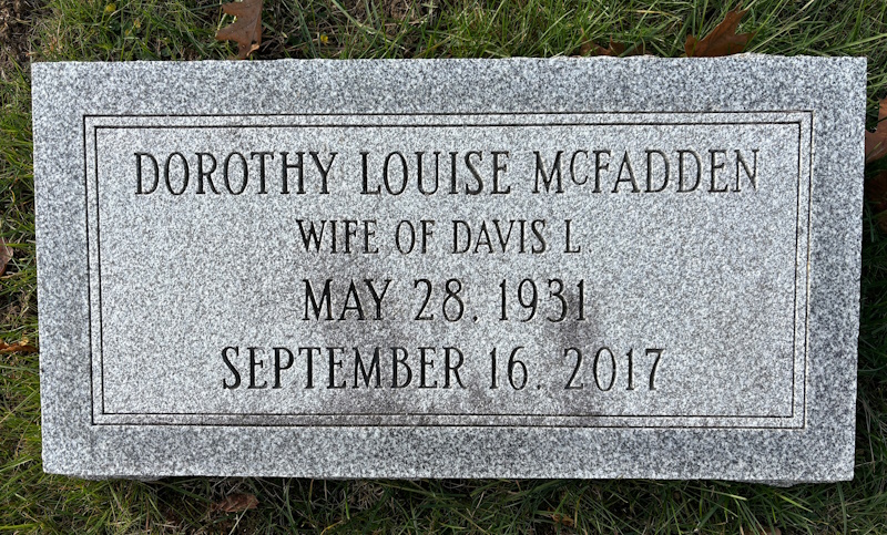  Dorothy Louise McFadden monument