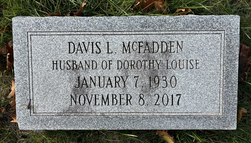 Davis L. McFadden monument