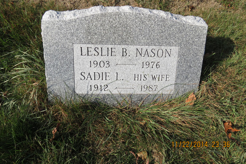 Les and Sadie Nason monument