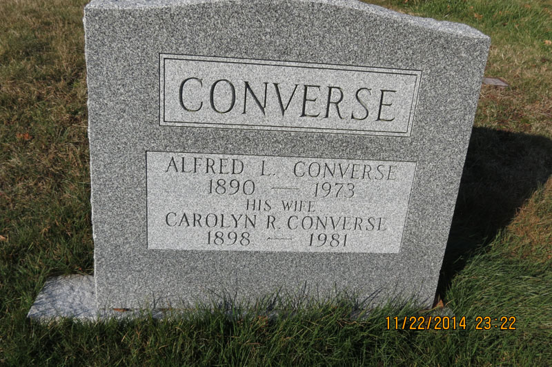 Alfred and Carolyn Converse monument