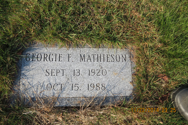 Georgie Mathieson monument
