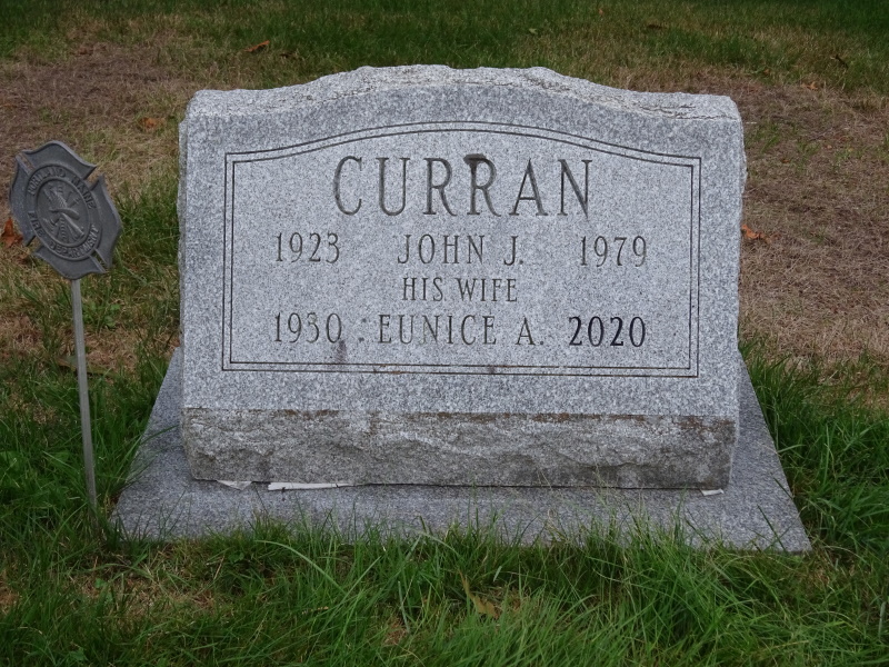 John and Eunice Curran monument