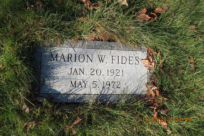 Marion W. Fides monument